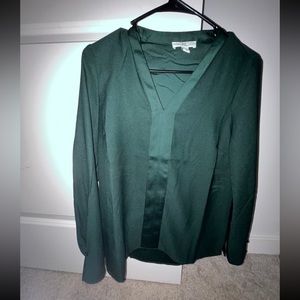 NWOT XS HALSTON Green Blouse